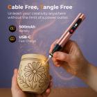 Draadloze graveerpen met 3 snelheden, 30 bits, 16 sjablonen, voor stenen, hout, glas, etc. Kentfaith