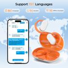 Translator Earbuds Real-Time, 150 Online & 16 Free Offline Languages, Open-Ear Style, ENC, Kentfaith