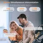 Translator Earbuds Real-Time, 150 Online & 16 Free Offline Languages, Open-Ear Style, ENC, Kentfaith