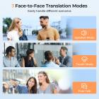 Translator Earbuds Real-Time, 150 Online & 16 Free Offline Languages, Open-Ear Style, ENC, Kentfaith