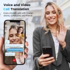 Oversetter Ørepropper Sanntid, 150 språk, Gratis oversettelse uten nettverk, 5 oversettelsesmoduser, Åpen-øre stil, ENC, Kentfaith