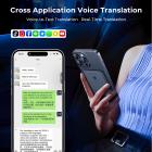 3-em-1 Tradutor e Gravador de IA, 150 Idiomas, Transcrição/Tradução entre Aplicativos/Tradução de Vídeo (Preto), Kentfaith