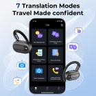 natychmiastowe Słuchawki Tłumaczące z 164 Językami, Bez stałych opłat, dwukierunkowe Tłumaczenie Głosowe w Czasie Rzeczywistości z 98% Dokładność, 24-Godzinna Żywotność Baterii, Kentfaith