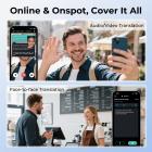 natychmiastowe Słuchawki Tłumaczące z 164 Językami, Bez stałych opłat, dwukierunkowe Tłumaczenie Głosowe w Czasie Rzeczywistości z 98% Dokładność, 24-Godzinna Żywotność Baterii, Kentfaith