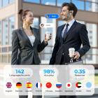 AI Gerçek Zamanlı Çeviri Kulaklıkları, 142 Dil/Aksan, Sohbet Uygulaması Çevirisi, Ses/Görüntülü Arama Çevirisi, Transkripsiyon, Küresel İş, Seyahat, Kentfaith