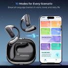 AI Gerçek Zamanlı Çeviri Kulaklıkları, 142 Dil/Aksan, Sohbet Uygulaması Çevirisi, Ses/Görüntülü Arama Çevirisi, Transkripsiyon, Küresel İş, Seyahat, Kentfaith