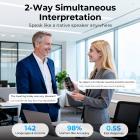 Dispositivo di Traduzione AI per Affari & Commercio, 142 Lingue in Tempo Reale Online & Offline, Traduzione Smart Office/Cross-App/Video/Foto, Registrazione & Trascrizione, Kentfaith