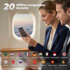 AI Translator-enhed, Ingen WiFi Nødvendig, 142 Sprog Stemme Øjeblikkelig To-vejs Online Oversætter, Offline/Optagelse/Fotooversættelse til Forretningsrejser, 16GB + 128GB Lagerplads, Bluetooth 4.0, Kentfaith