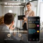 AI Translator-enhed, Ingen WiFi Nødvendig, 142 Sprog Stemme Øjeblikkelig To-vejs Online Oversætter, Offline/Optagelse/Fotooversættelse til Forretningsrejser, 16GB + 128GB Lagerplads, Bluetooth 4.0, Kentfaith