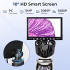 Microscópio Composto para Laboratório, Profissionais, Pesquisa, com Óptica Plan Corrigida ao Infinito, Ampliação de 40x-1000x, Sistema Koehler 5W, Kentfaith