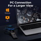 El Mikroskobu, 500X Büyütme, 1080P Video, 2 inç Ekran, Otomatik Odaklama, Şarj Edilebilir, Kentfaith