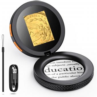 Handheld Microcsope, 500X Zoom, 1080P Videos,  PC Connect, with Large 5X Magnifier, Autofocus, Kentfaith