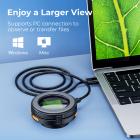 El Mikroskobu, 500X Yakınlaştırma, 1080P Videolar, PC Bağlantısı, Büyük 5X Büyüteç, Otomatik Odaklama, Kentfaith
