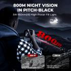 Infrared Night Vision Monocular, 10X Digital Zoom, View 800M, 2in Screen, 64GB 2000mAh Battery Kentfaith