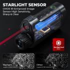 Infrared Night Vision Monocular, 10X Digital Zoom, View 800M, 2in Screen, 64GB 2000mAh Battery Kentfaith