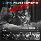 4K Nachtzicht Monoculair Hoofdmonteerbaar, 400M/1312 Nachtzichtbereik, HD Binnenscherm, 8X Zoom, 32GB Kaart Inbegrepen, Mini Formaat, voor Jagen, Wildlife Kijken, Kentfaith