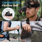 4K Nachtzicht Monoculair Hoofdmonteerbaar, 400M/1312 Nachtzichtbereik, HD Binnenscherm, 8X Zoom, 32GB Kaart Inbegrepen, Mini Formaat, voor Jagen, Wildlife Kijken, Kentfaith