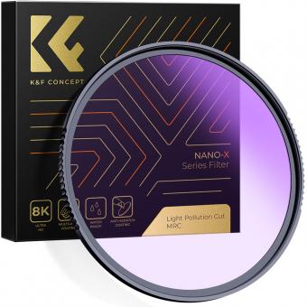 K&F Concept 77mm Clear-Night Filter Multiple Layer Nano Coating Pollution Reduction for Night Sky/Star 