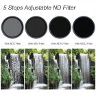 K&amp;F Concept 55mm Fader ND Filter Neutral Density Variable Filter ND2 to ND32 for Camera Lens NO X Spot,Nanotec,Ultra-Slim,Weather-Sealed