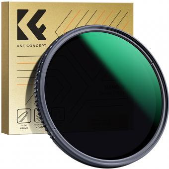 37mm Variable Neutral Density ND8-ND2000 ND Filter for Camera Lenses with Multi-Resistant Coating, Waterproof