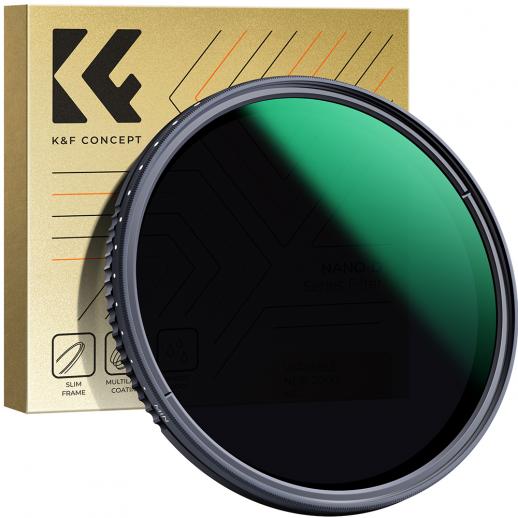 43mm Variable Neutral Density ND8-ND2000 ND Filter for Camera Lenses with Multi-Resistant Coating, Waterproof