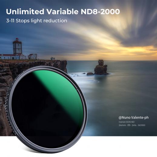 ND Filter Urth 55 mm Graufilter ND8 3 Stop Plus+ 