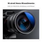 46mm Filtro Polarizzatore Circolare con Tappo per Obiettivo, CPL Filtro in Vetro Ottico con 18 Strati Nano-rivestimento,Serie Nano-Klear