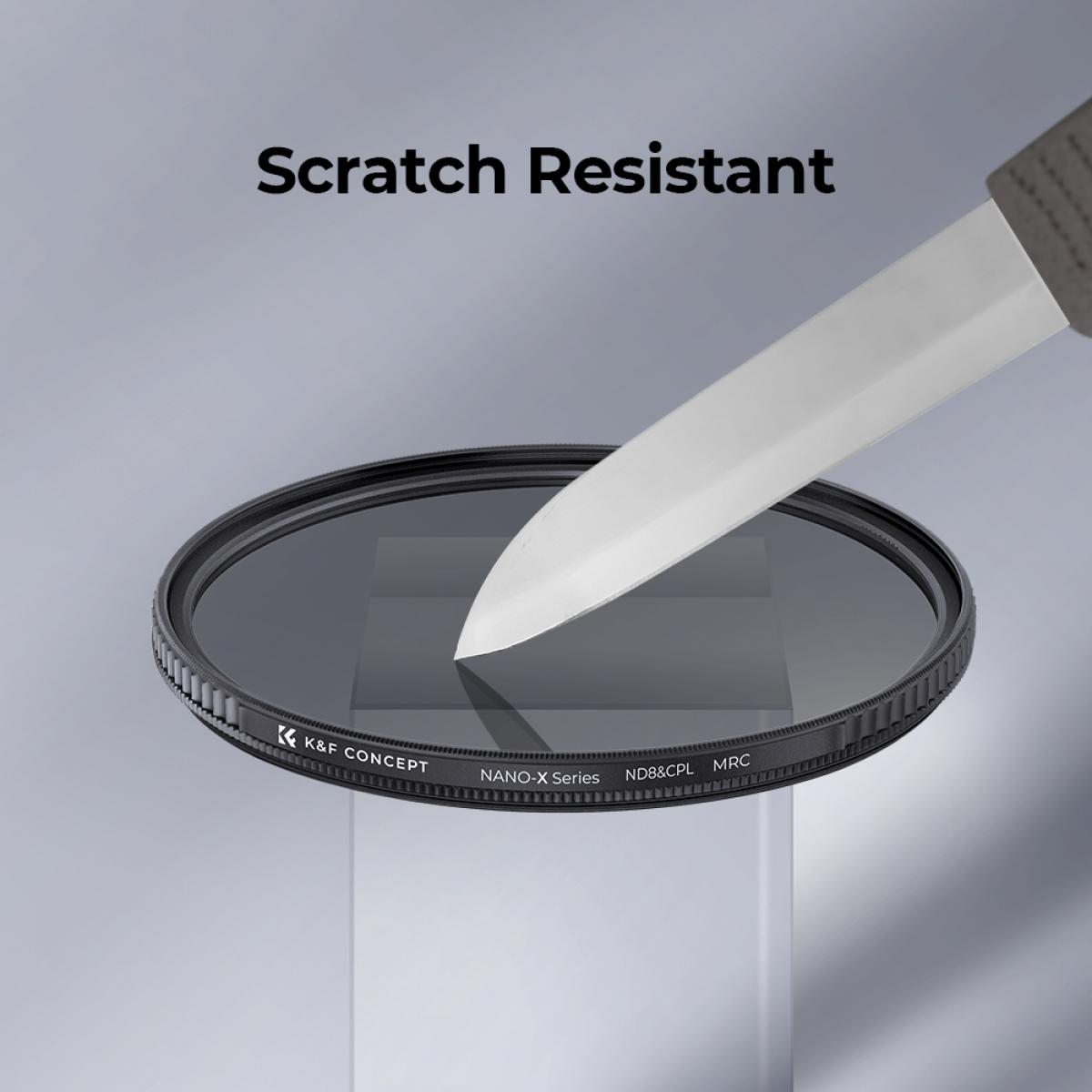 82mm Фильтр нейтральной плотности ND 8 Фильтр и CPL Циркулярный поляризационный фильтр 2 в 1 для объектива камеры Multi-покрытием, Ultra Clear, водонепроницаемый, устойчивый к царапинам