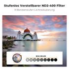 Die variablen ND2-400-Filter der Serie Nano-Xcel von K&F Concept reduzieren die Belichtung um 1 bis 9 Stufen, ohne die Farbbalance zu beeinträchtigen.