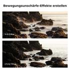 mit K&F Concept ND2-ND400 (9 Stopps) Variabler Neutral Graufilter Filter Nano-Xcel Serie vs ohne Filter