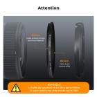 Filtre ND8 58mm (3 stops) Filtre Densité Neutre, 28 Couches de Nano-revêtement - Série Nano-Xcel