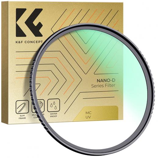 K&F Concept 52mm MC UV Protection Filter Slim Frame with Multi-Resistant Coating for Camera Lens 