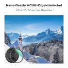 Der UV Filter Nano Dazzle Serie schutzten die Linse vor Staub und Kratzern.