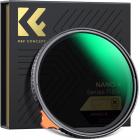 Filtro ND Variabile Black Mist 1/4 + ND2-32 (1-5 stop) 82mm con pellicola verde antiriflesso a 28 Strati Rivestimento su entrambi i lati e leva,Nano-Xcel