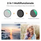 Filtro ND Variabile Black Mist 1/4 + ND2-32 (1-5 stop) 82mm con pellicola verde antiriflesso a 28 Strati Rivestimento su entrambi i lati e leva,Nano-Xcel