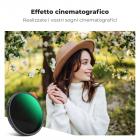 Filtro ND Variabile Black Mist 1/4 + ND2-32 (1-5 stop) 82mm con pellicola verde antiriflesso a 28 Strati Rivestimento su entrambi i lati e leva,Nano-Xcel