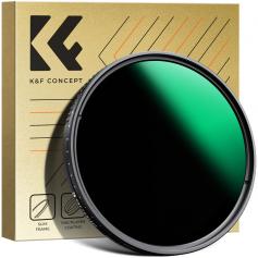 K&F Concept  Variabler ND Filter ND3-ND1000 (1,5–10 Stopps) 55mm mit 24 Mehrschichtbeschichtungen Nano-Dazzle Serie