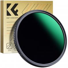 K&F Concept  Variabler ND Filter ND3-ND1000 (1,5–10 Stopps) 77mm mit 24 Mehrschichtbeschichtungen Nano-D Serie