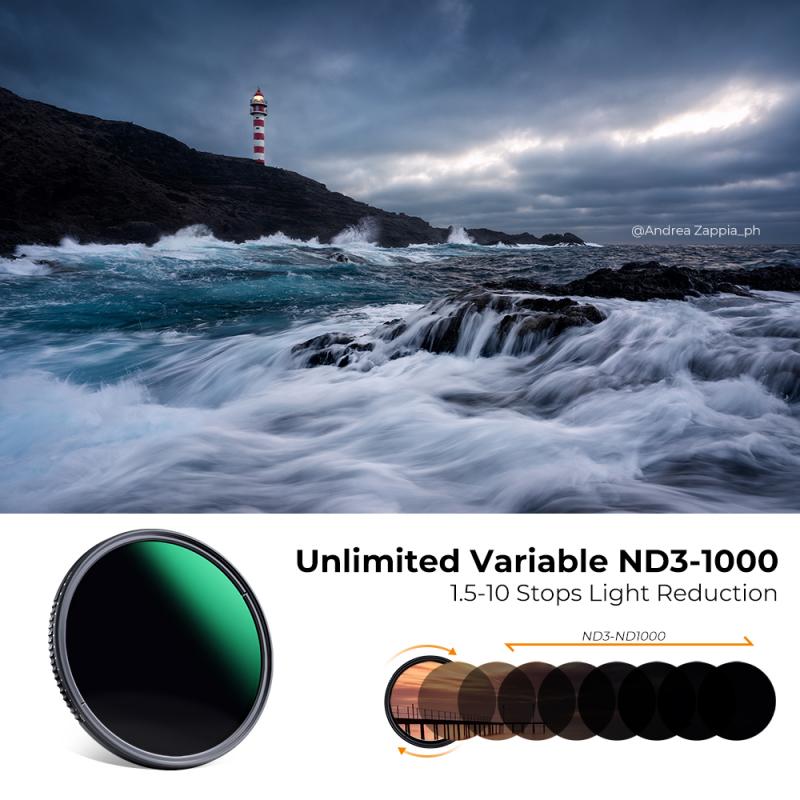 Neutral density filters for controlling exposure in bright conditions.