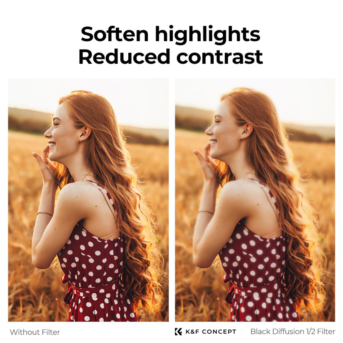 100x100 мм квадратный черный диффузионный фильтр 1/2 Effect 28 многослойных покрытий Dream Cinematic Effect Filter