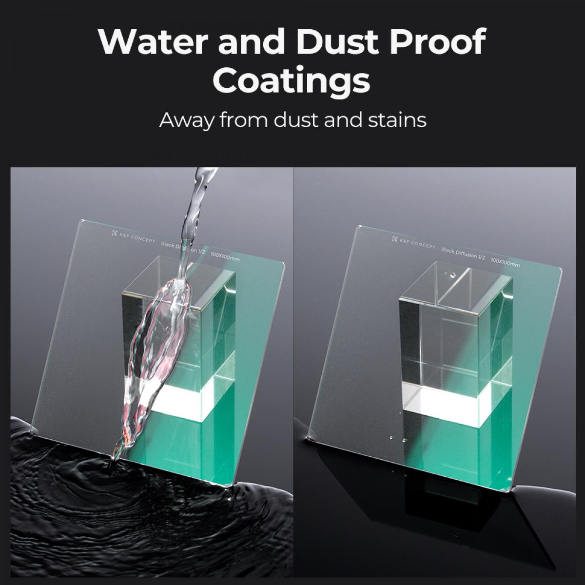 100x100mm Kare Siyah Mist 1/2 Efekt Filtresi 28 Çok Katmanlı Kaplamalar Rüya Sinematik Efekt Filtresi