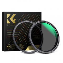 K&F Concept Nano-X Filtro 77mm Variabile ND2-32 Magnetico (5 stop) con Anelli Adattatori Magnetici per obiettivi 77mm