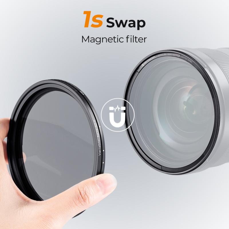Circular polarizing filters for reducing reflections and enhancing colors.