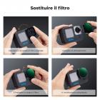 K&F Concept Filtro Variabile ND2-32 per GoPro Hero 13/12/11/10/9, con Filtro Densità Neutra ND2-32 con 28 Strati di Nano Rivestimento, Fotocamera di Azione Accessori