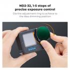 K&F Concept Variabelt ND2-32 Filter Kompatibelt med GoPro Hero 13 Black, Nøytralt Lysreduksjonsfilter for GoPro 12/11/10/9 Black, Flerlags HD Optisk Glass Actionkamera Tilbehør