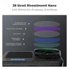 K&F Concept Filtro Variabile ND32-512 per GoPro Hero 13/12/11/10/9, con Filtro Densità Neutra ND32-512 con 28 Strati di Nano Rivestimento, Fotocamera di Azione Accessori