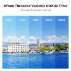 K&F Concept 6,1-tommers magnetisk objektivfilteradapter med 67 mm variabelt ND2-32-filter kompatibel med iPhone, kompatibel med 16/15/14/13/12, 16/15/14/13/12 Pro