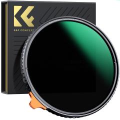 77mm Névoa Negra 1/4 + ND2-400 Filtro ND Variável Série Nano-X - Filme Verde Anti-reflexo de 28 camadas de dupla face e Alavanca