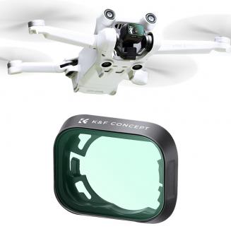 DJI Drone Mini3 Pro Filtre UV HD, Film Vert Anti-reflet Simple Face, Imperméable et Résistant aux Rayures