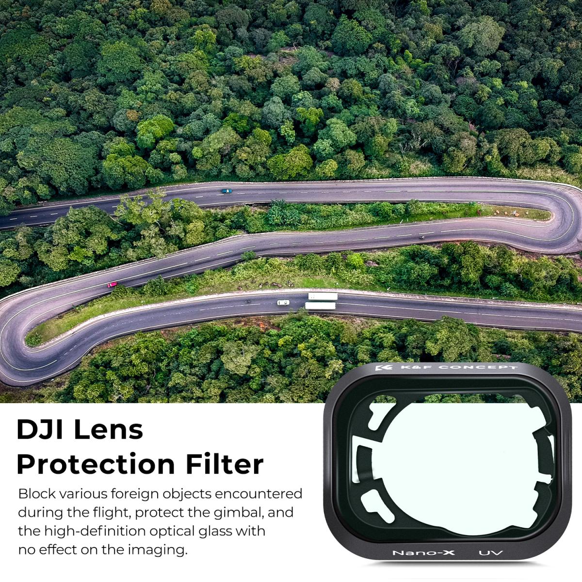 DJI Drone Mini3 Pro UV Filter HD, filme verde antirreflexo de um lado, à prova d'água e resistente a arranhões